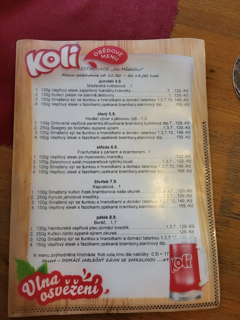 Menu_Restaurace NA MĚSTEČKU_Ivanovice na Hané_image_3