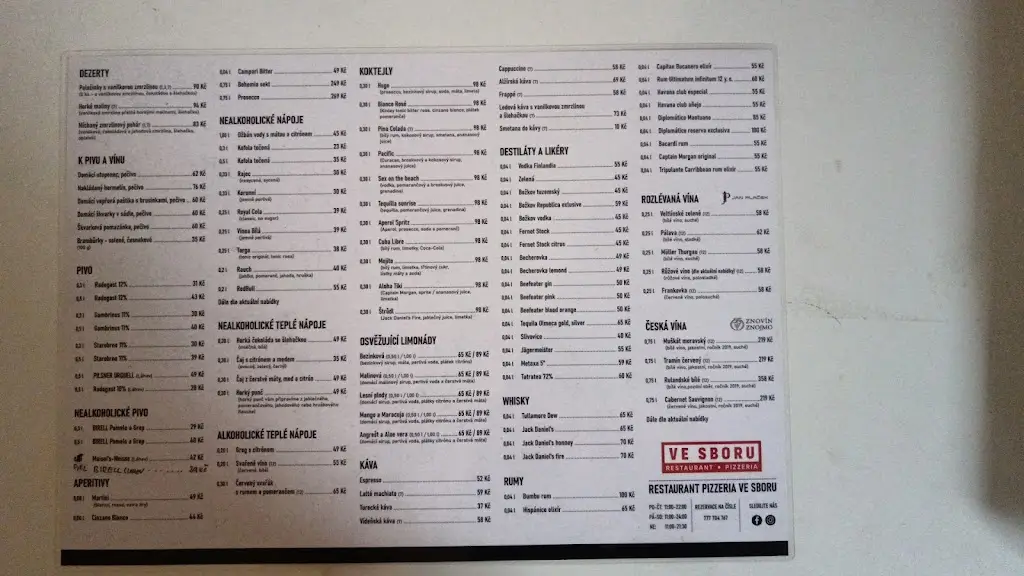 Menu_Restaurant Pizzeria Ve Sboru_Ivančice_immagine_4