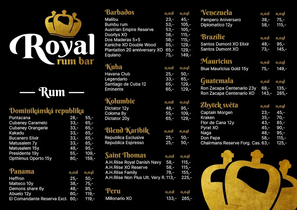 Menu_Royal Rum Bar_Ivančice_immagine_2