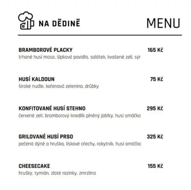 Menu_NA DĚDINĚ_Ivančice_immagine_3