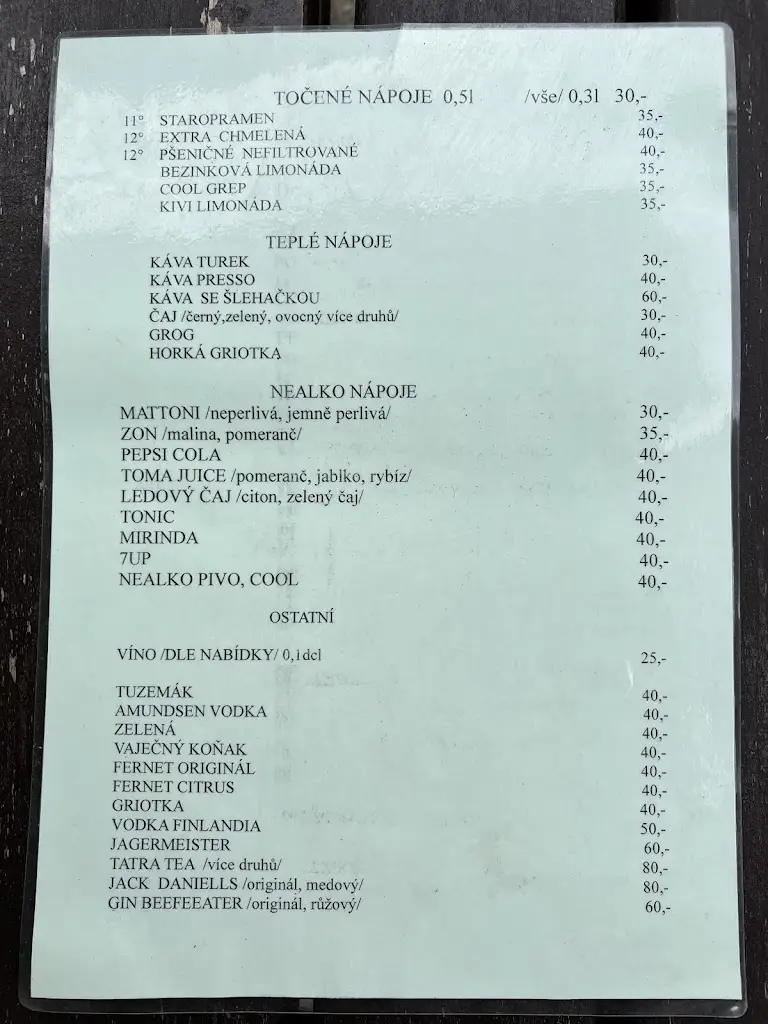 Menu_Restaurace Soukalová_Kobylí_immagine_3