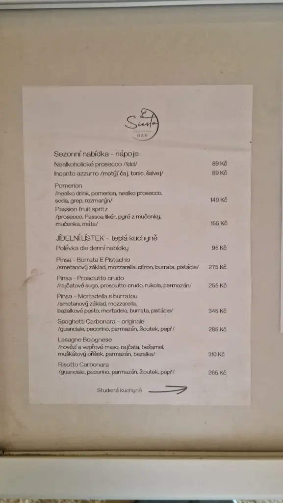 Menu_Siesta prosecco&tapas bar_Kobylí_image_1