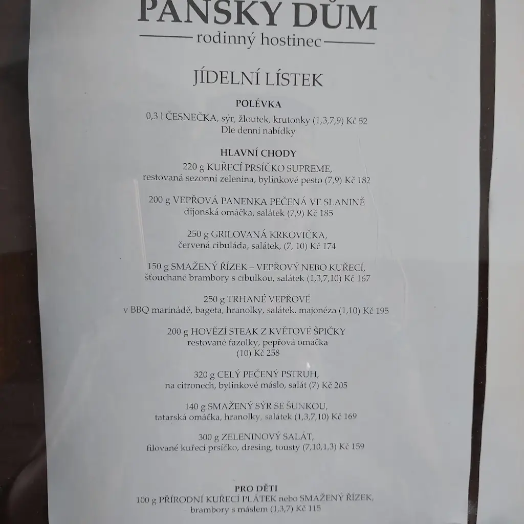 Menu_Hostinec Panský dům_Kunštát_image_1