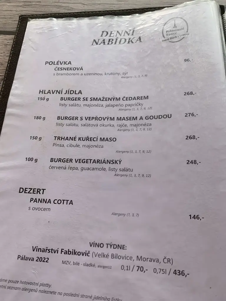 Menu_Restaurant U Tlustých_Lednice_image_3