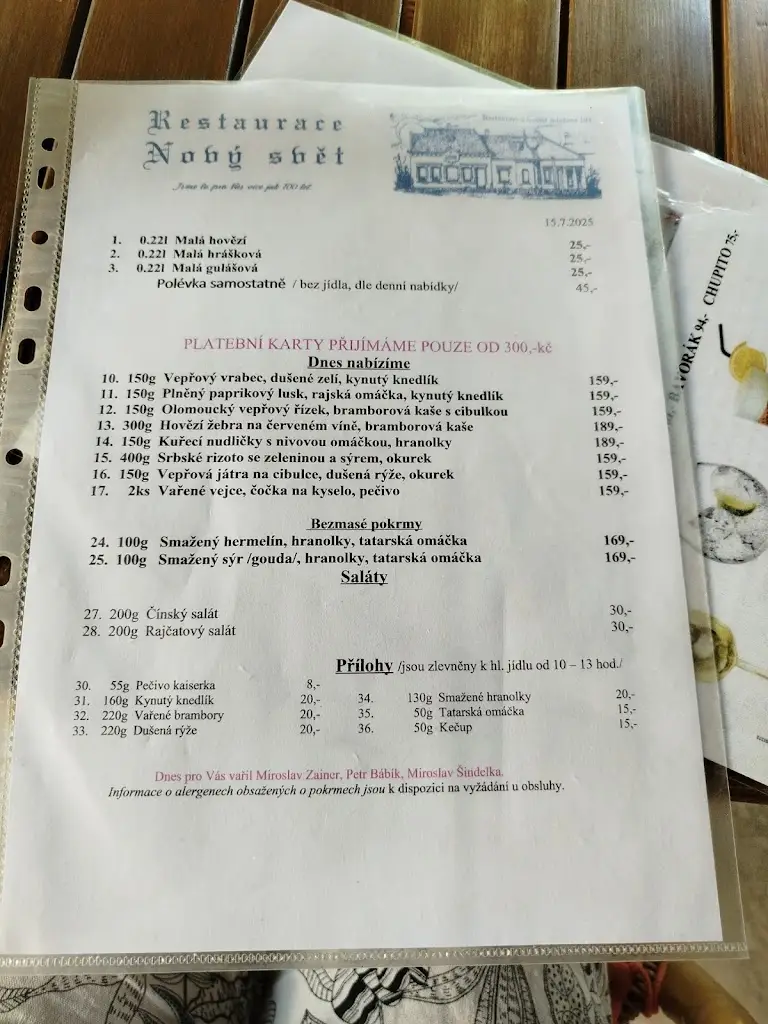 Menu_Restaurace Nový svět_Kyjov_image_1