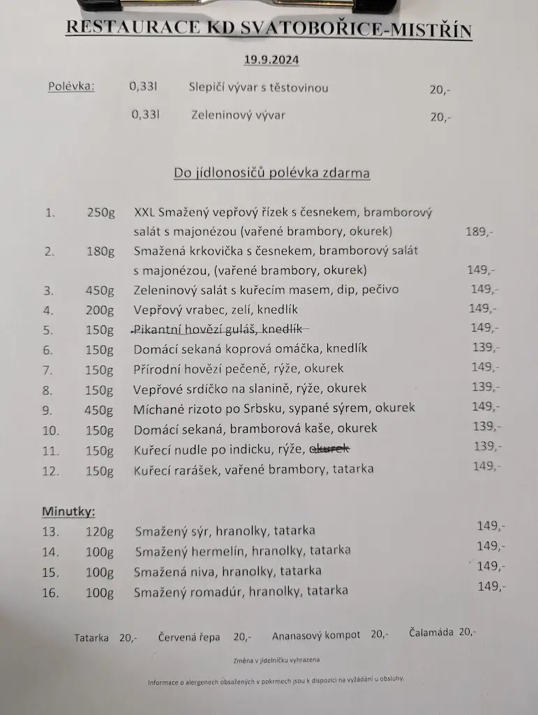 Menu_Restaurace Kulturní dům_Kyjov_image_1