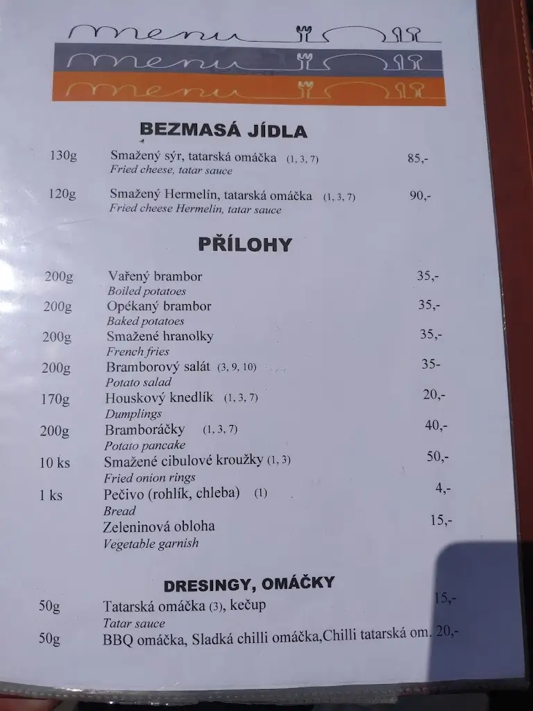 Menu_Restaurace Na Městečku Lysice_Lysice_image_1