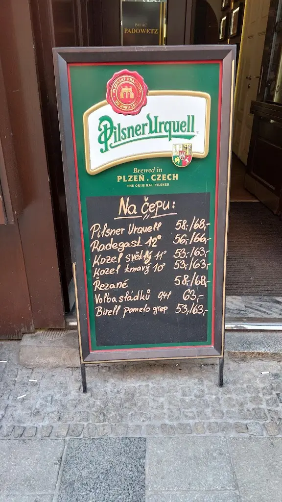 Menu_RESTAURANT&PUB PADOWETZ Pilsner Urquell_Město Brno_image_3