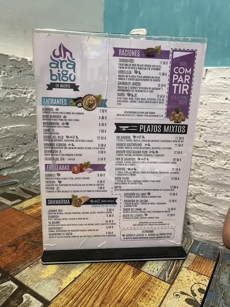 Menu_Un Arabigo en Madrid_Miroslav_image_1