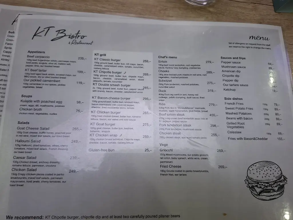 Menu_KT Bistro & Restaurant_Modřice_immagine_1