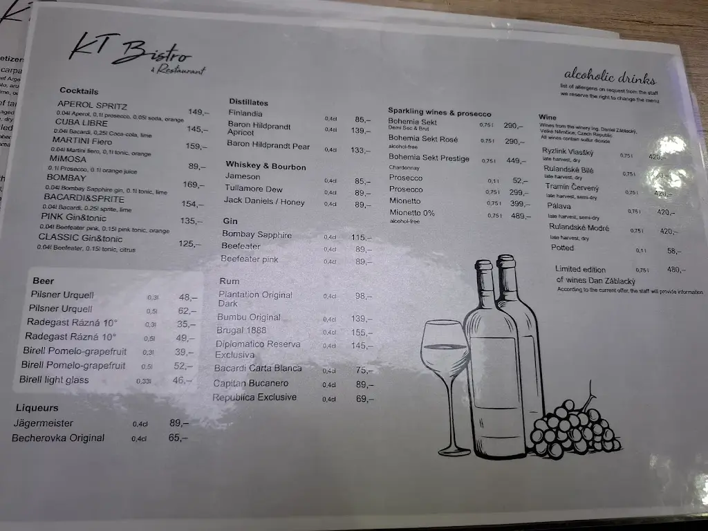 Menu_KT Bistro & Restaurant_Modřice_immagine_3