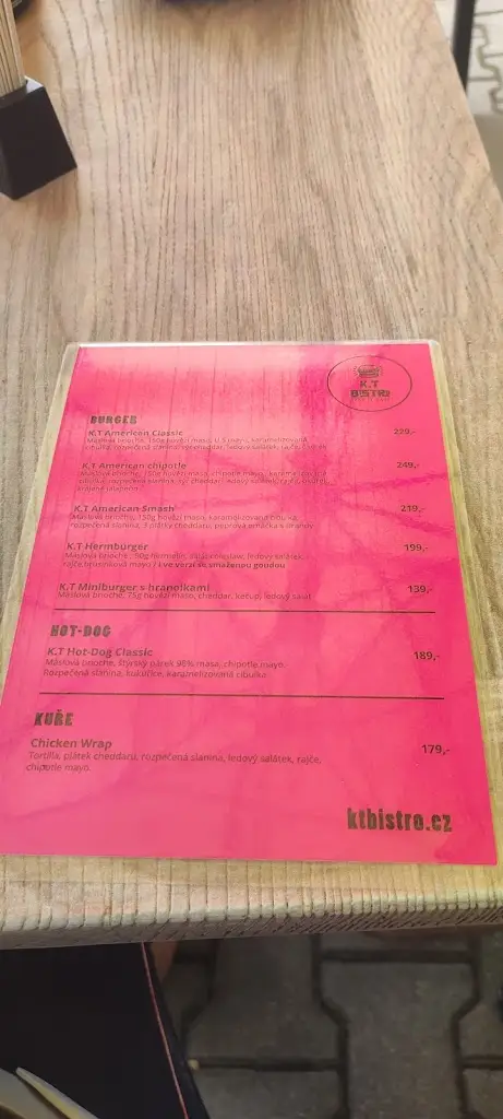 Menu_KT Bistro & Restaurant_Modřice_immagine_4