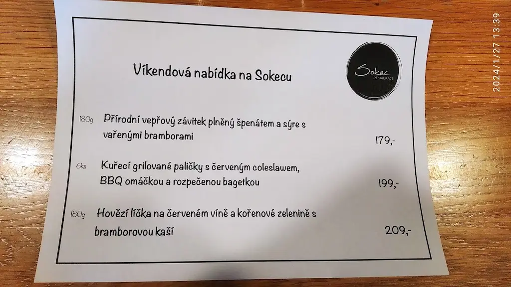 Menu_Sokec Restaurace_Modřice_image_3
