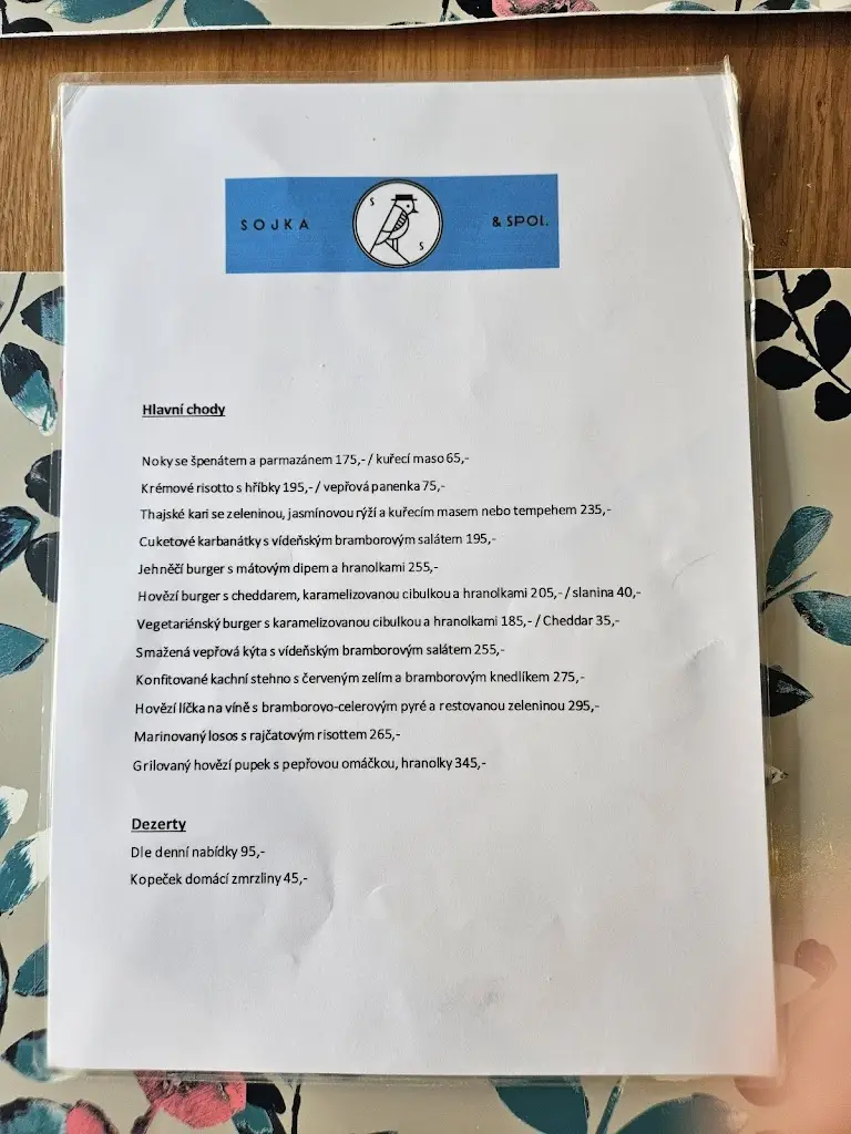 Menu_Sojka & spol. Restaurant_Mikulov_image_4