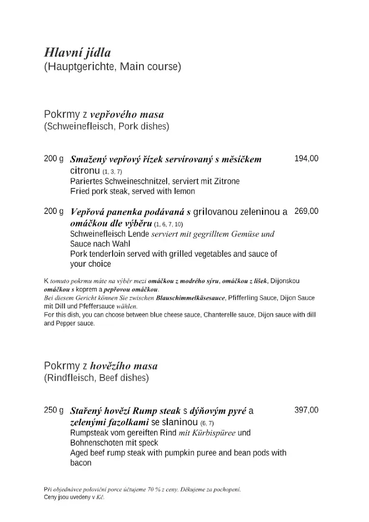 Menu_Bowling sport centrum Mikulov - Pizzeria - Restaurant_Mikulov_immagine_1