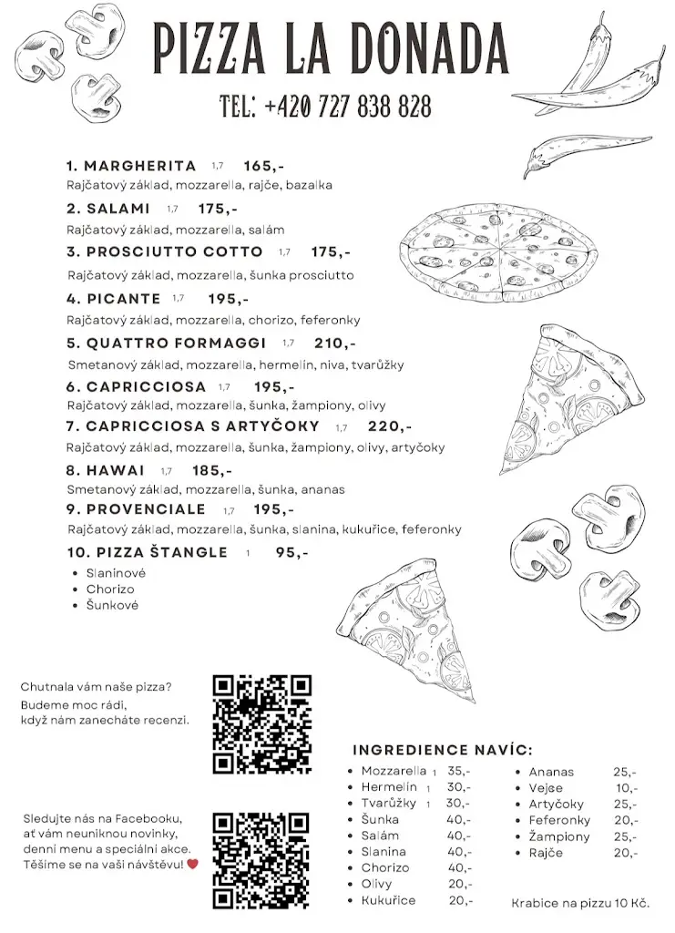 Menu_Pizza La Donada_Moravská Nová Ves_image_1