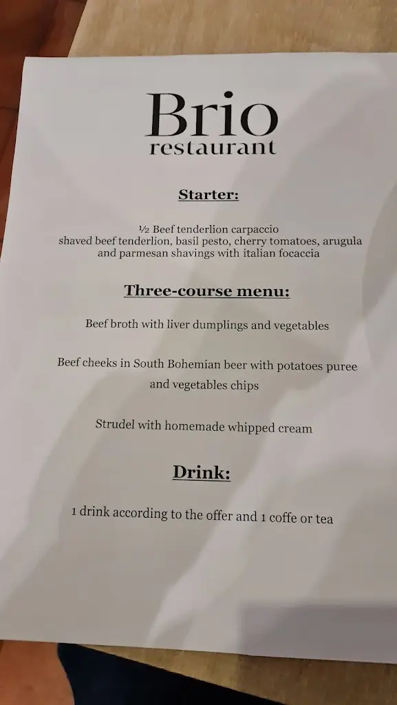 Menu_BRIO Restaurant_České Budějovice_image_3