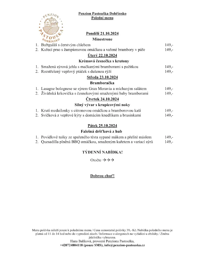 Menu_Restaurace a Penzion Pastouška_Moravský Krumlov_image_1