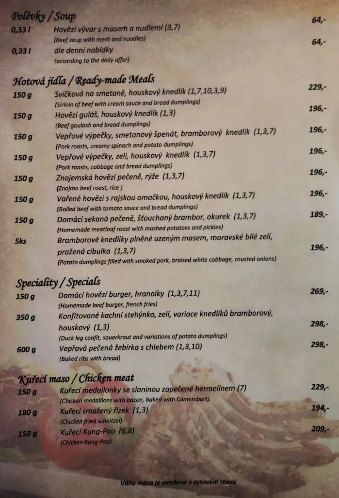Menu_Restaurace pod Pernštejnem_Nedvědice_image_1