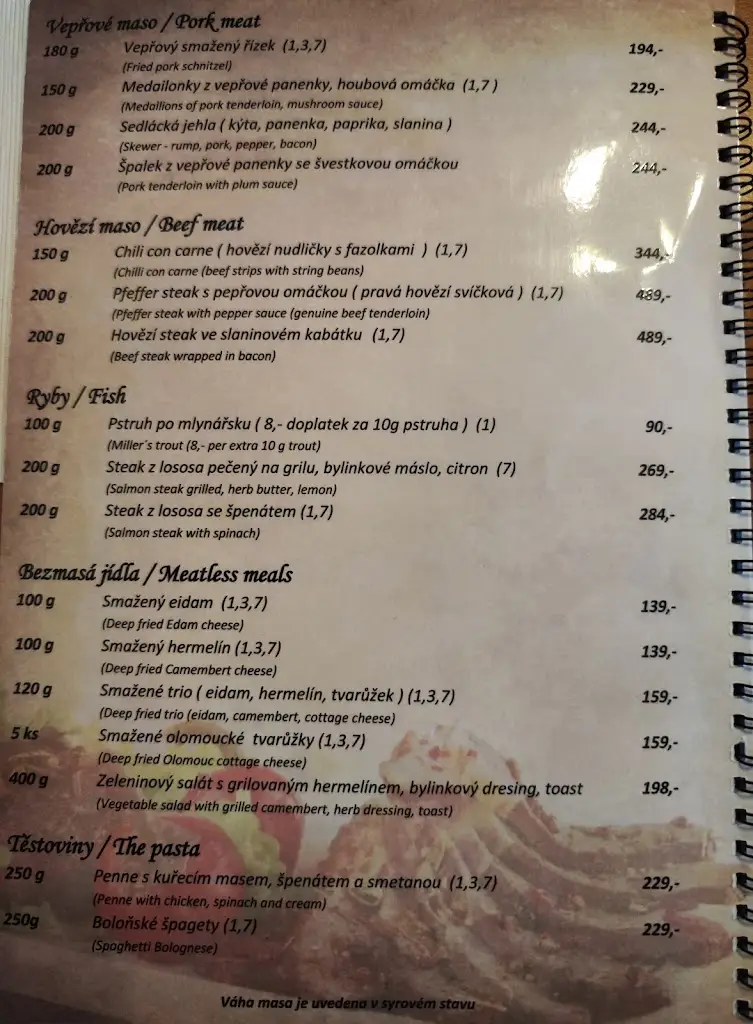 Menu_Restaurace pod Pernštejnem_Nedvědice_image_2