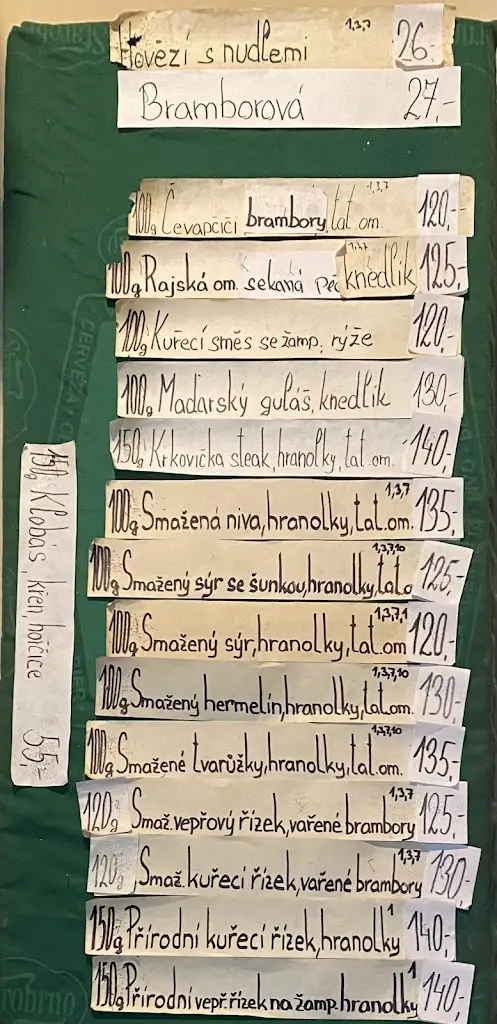 Menu_Pohostinství u mostu_Nosislav_immagine_2