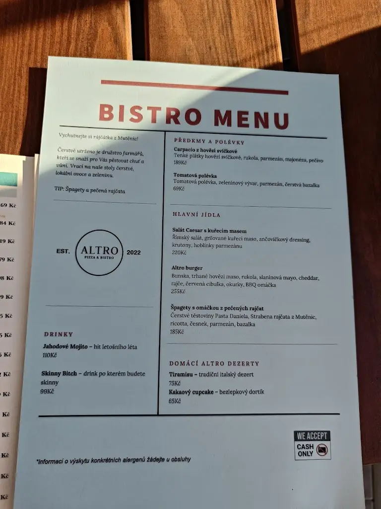 Menu_ALTRO PIZZA & BISTRO MUTĚNICE_Mutěnice_image_1