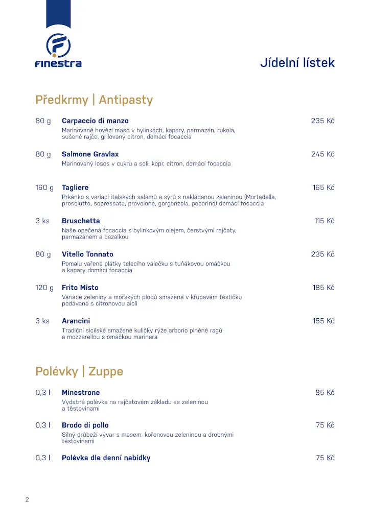 Menu_Finestra restaurant_Okres Vyškov_image_4