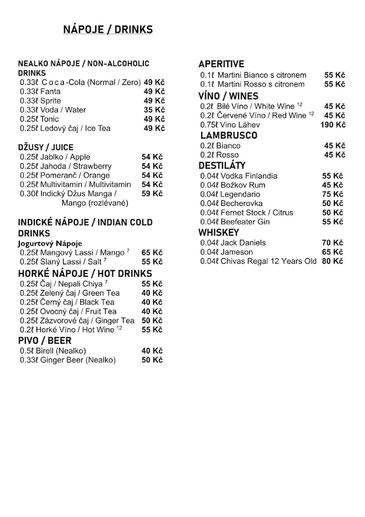 Menu_Nepálská a Indická Restaurace Manaslu_Okres Vyškov_image_1