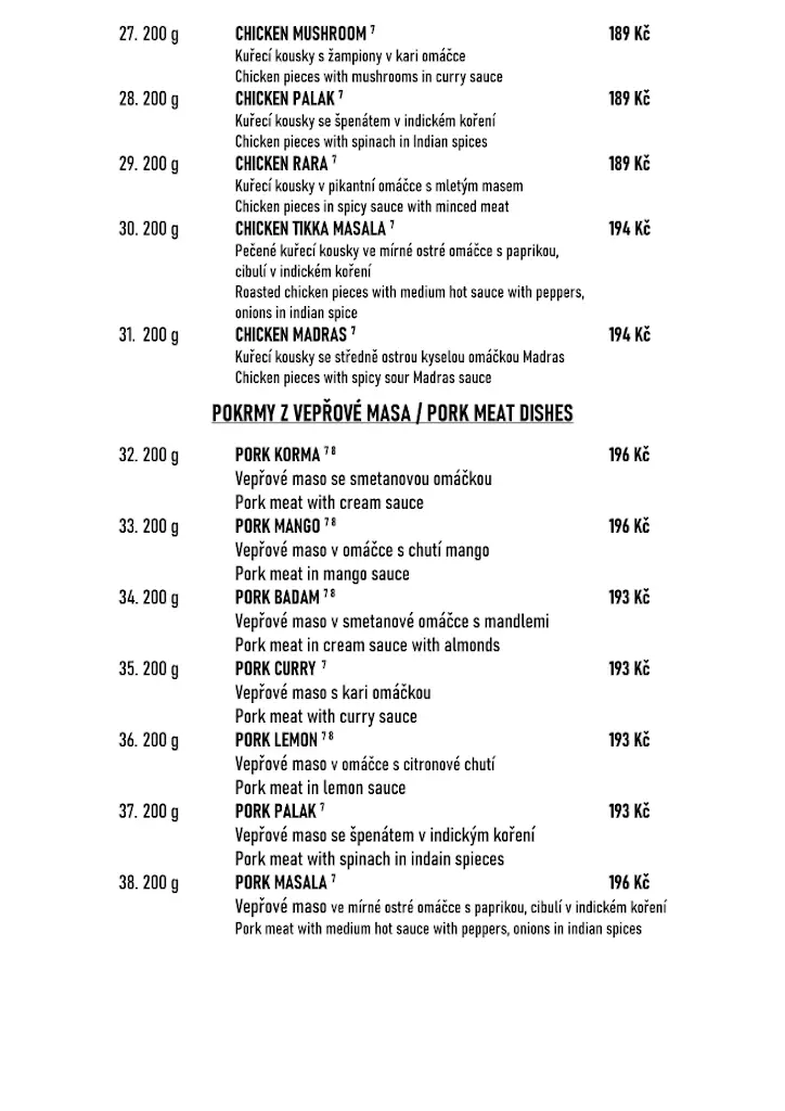 Menu_Nepálská a Indická Restaurace Manaslu_Okres Vyškov_image_2