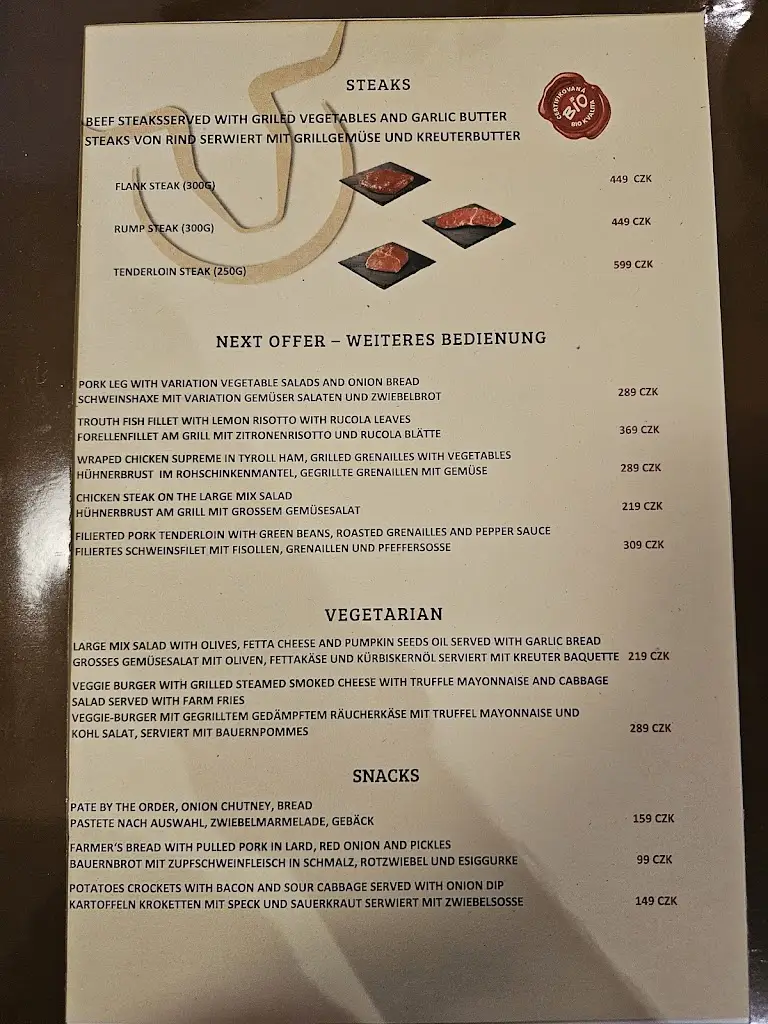 Menu_Restaurace Naše Farma_České Budějovice_immagine_4