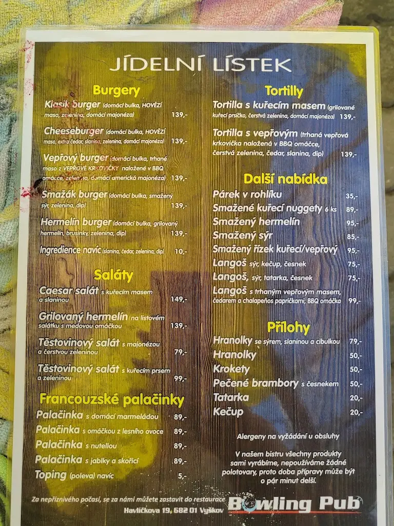 Menu_Bowling pub_Okres Vyškov_image_3