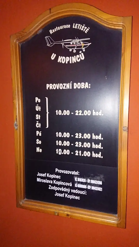 Menu_Restaurace Letiště U Kopinců_Okres Vyškov_immagine_2