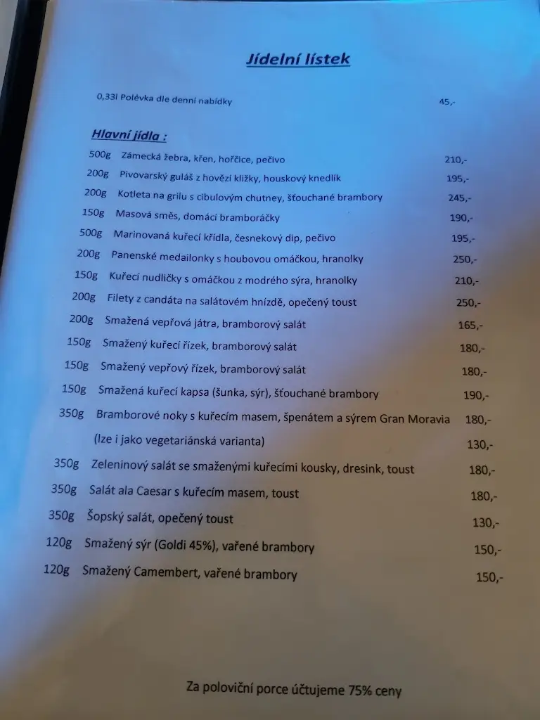 Menu_Zámecká restaurace_Oslavany_image_1