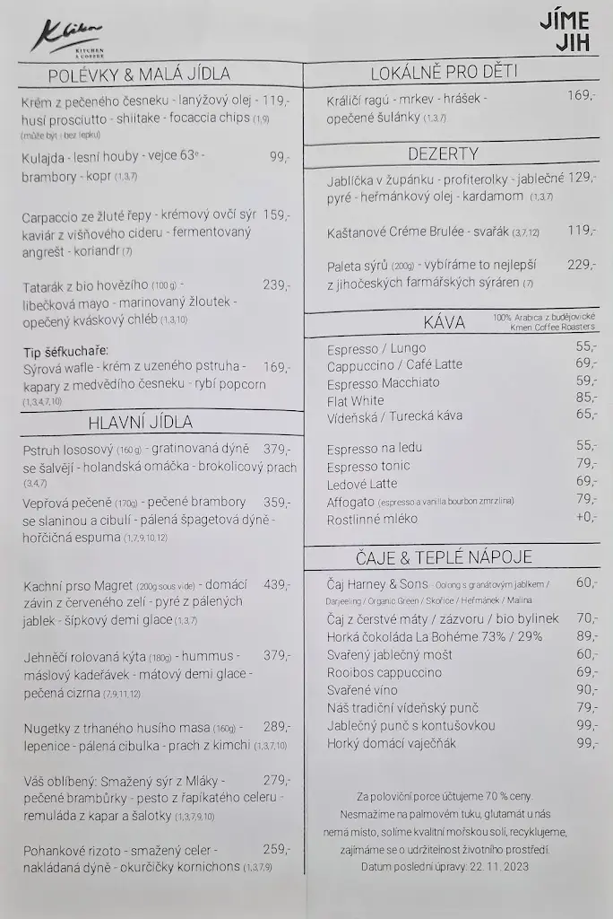 Menu_Klika Kitchen & Coffee_České Budějovice_image_1