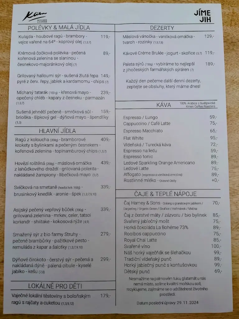 Menu_Klika Kitchen & Coffee_České Budějovice_image_2