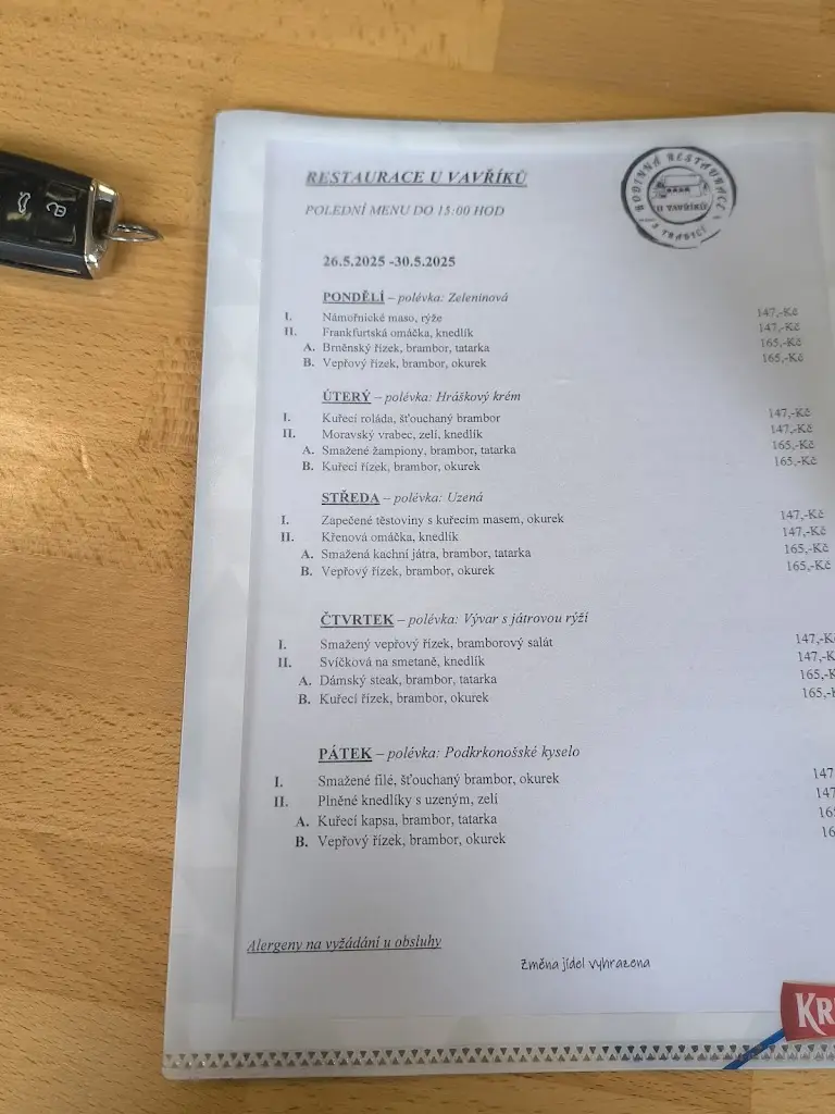 Menu_U VAVŘÍKŮ_Pohořelice_immagine_3