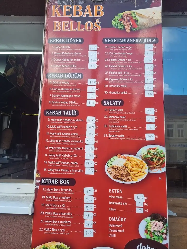 Menu_KEBAB BELLOŠ_Pohořelice_immagine_2