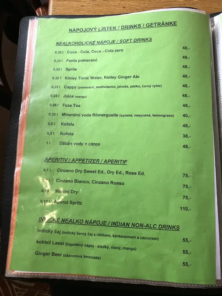 Menu_Indian Restaurant_České Budějovice_image_4