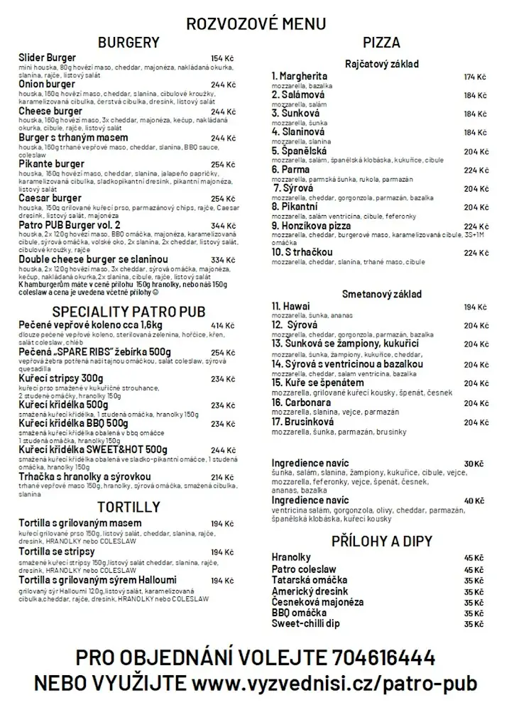 Menu_Patro Pub_Předklášteří_image_1