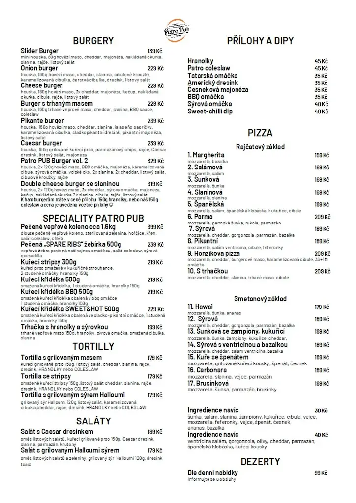 Menu_Patro Pub_Předklášteří_image_2