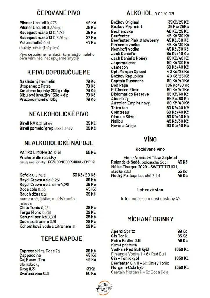 Menu_Patro Pub_Předklášteří_image_3