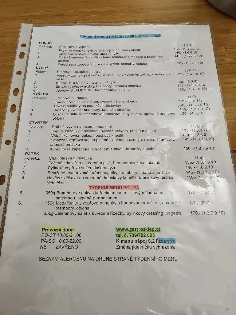 Menu_Restaurace Sklep_Předklášteří_immagine_1