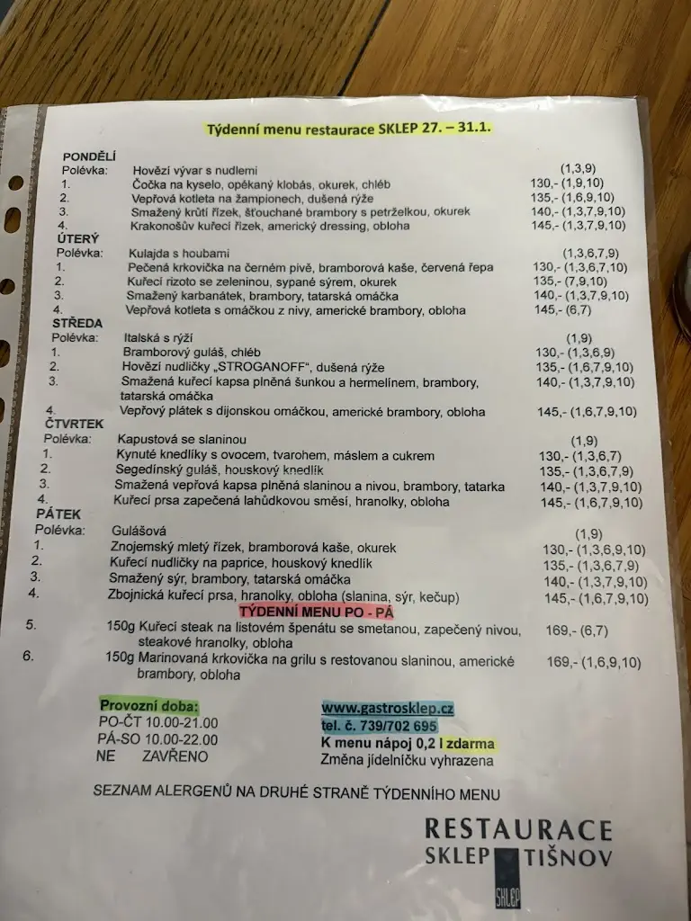 Menu_Restaurace Sklep_Předklášteří_immagine_2