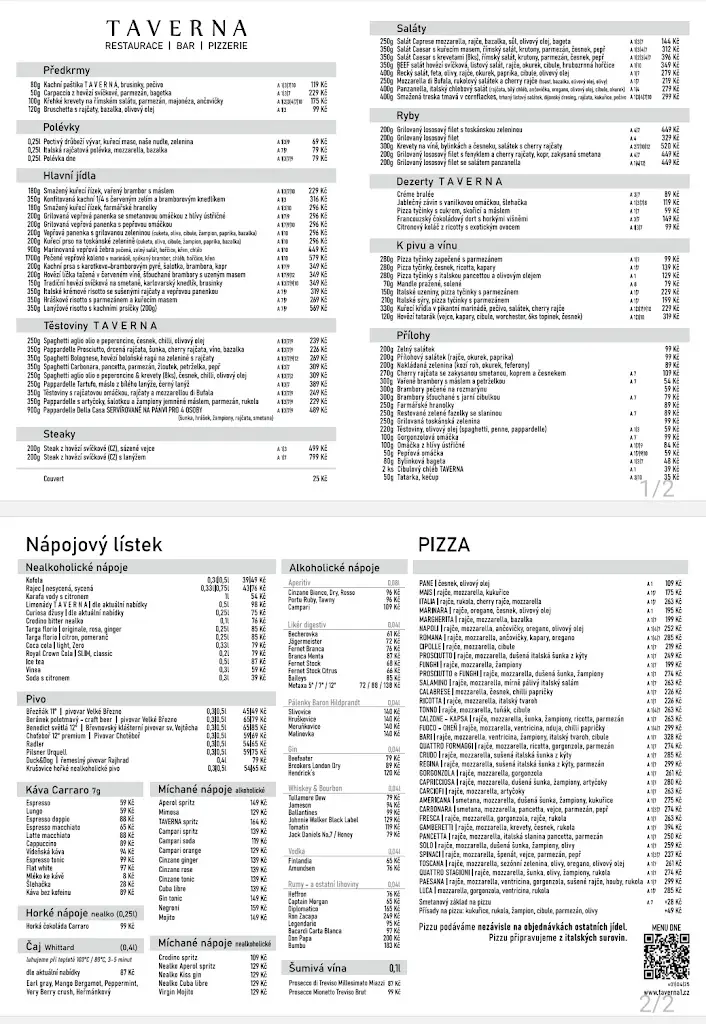 Menu_TAVERNA restaurace pizzerie bar_Rajhrad_image_2