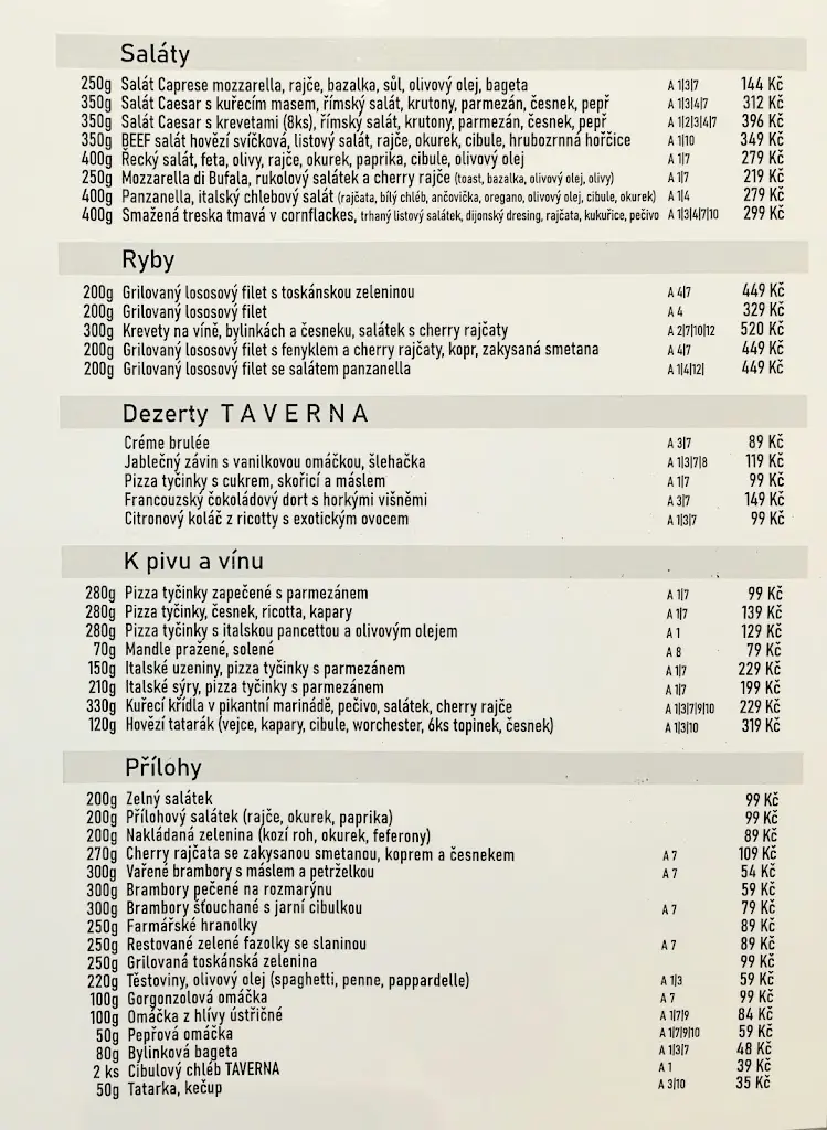 Menu_TAVERNA restaurace pizzerie bar_Rajhrad_image_3