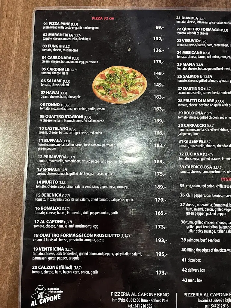 Menu_Pizzeria Al Capone Rajhrad_Rajhrad_image_1