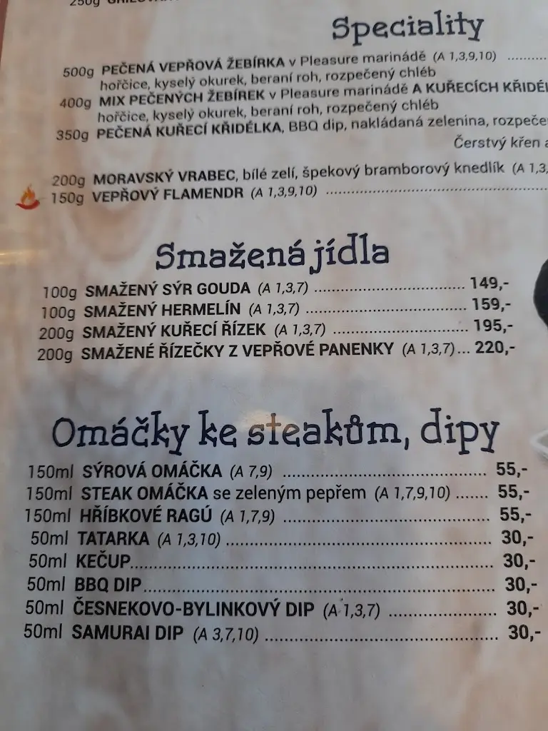 Menu_Pleasure PUB_Rajhrad_image_3