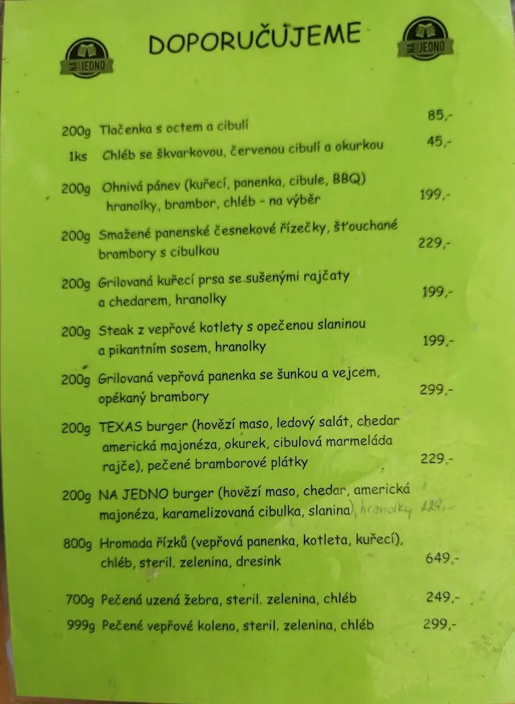 Menu_Restaurace Na jedno_Rosice_immagine_3