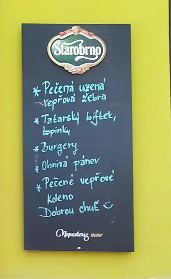 Menu_Restaurace Na jedno_Rosice_immagine_4