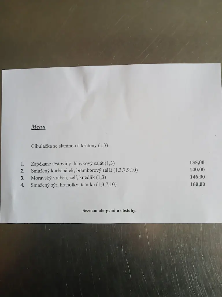 Menu_Kroupova Hospoda_Rosice_immagine_4